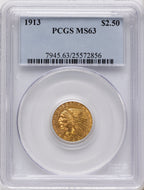 1913 $2.50 Indian Quarter Eagle PCGS MS63