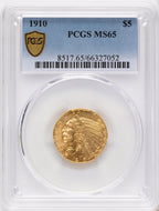 1910 $5 Indian Half Eagle PCGS MS65