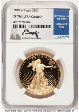 2019-W Proof Gold Eagle 1 oz NGC PF70 Ed Moy