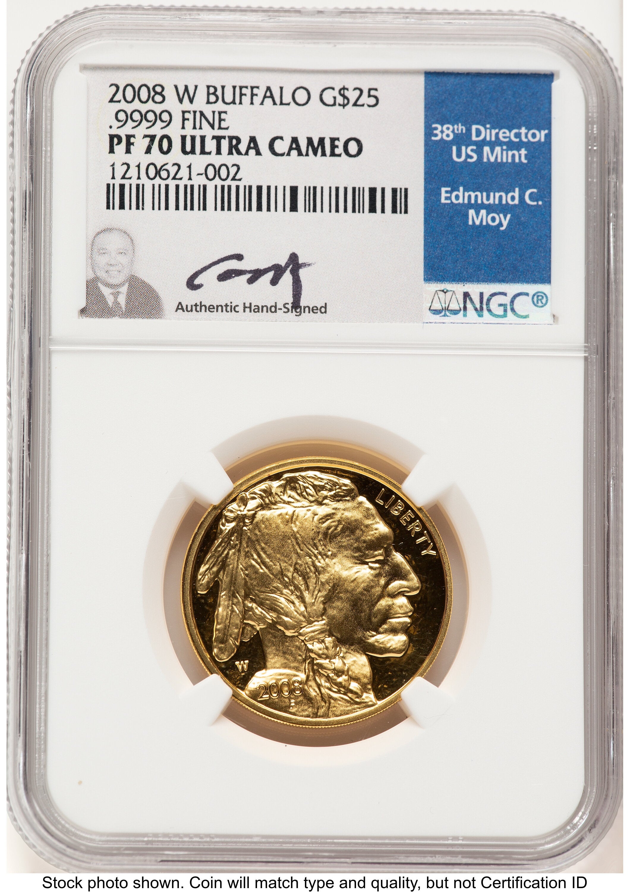 2008-W Proof Gold Buffalo 1/2 oz NGC PF70 Ed Moy