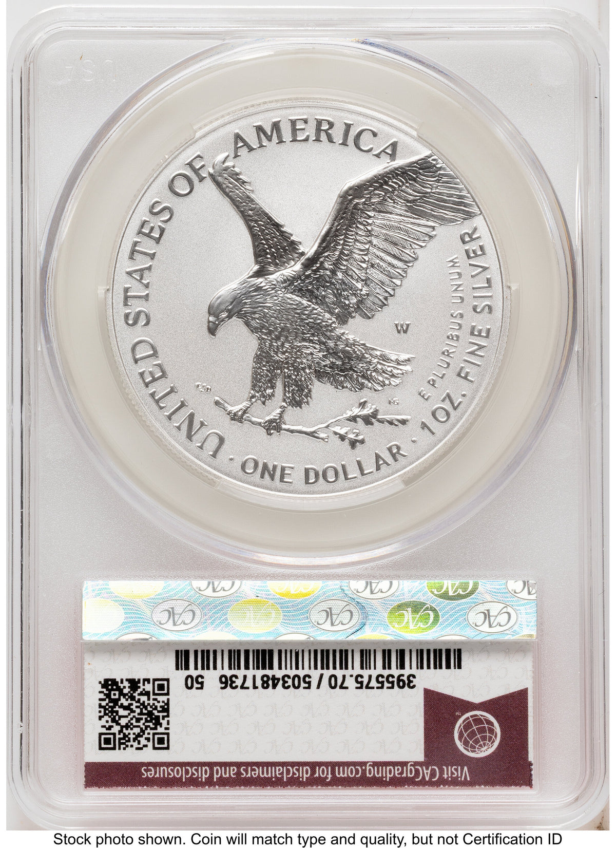 2026-W Enhanced Silver Eagle 1 oz First Day of Delivery Red Book CACG MS70