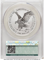 2026-W Enhanced Silver Eagle 1 oz First Day of Delivery Flag Label CACG MS70