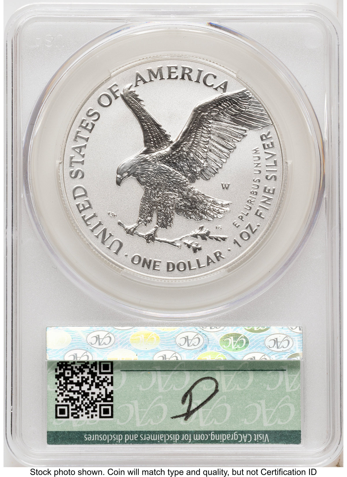 2026-W Enhanced Silver Eagle 1 oz First Day of Delivery Louis Palafoutas CACG MS70
