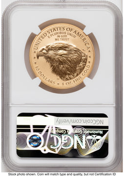 2026-W Enhanced Gold Eagle 1 oz AR America 250 Congress Building Label NGC MS70