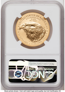 2026-W Enhanced Gold Eagle 1 oz AR Mike Castle NGC MS70