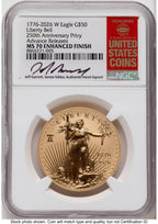 2026-W Enhanced Gold Eagle 1 oz AR Jeff Garrett Red Book NGC MS70