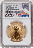 2026-W Enhanced Gold Eagle 1 oz FDI Ron Harrigal America 250 NGC MS70