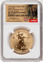 2026-W Enhanced Gold Eagle 1 oz FDI America 250 John Hancock Label NGC MS70