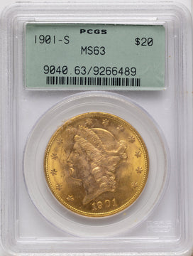 1901-S $20 Liberty Double Eagle PCGS MS63