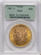 1901-S $20 Liberty Double Eagle PCGS MS63