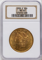 1888-S $20 Liberty Double Eagle NGC MS63