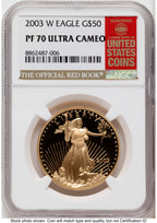 2003-W Proof Gold Eagle 1 oz 1.00 oz Red Book NGC PF70