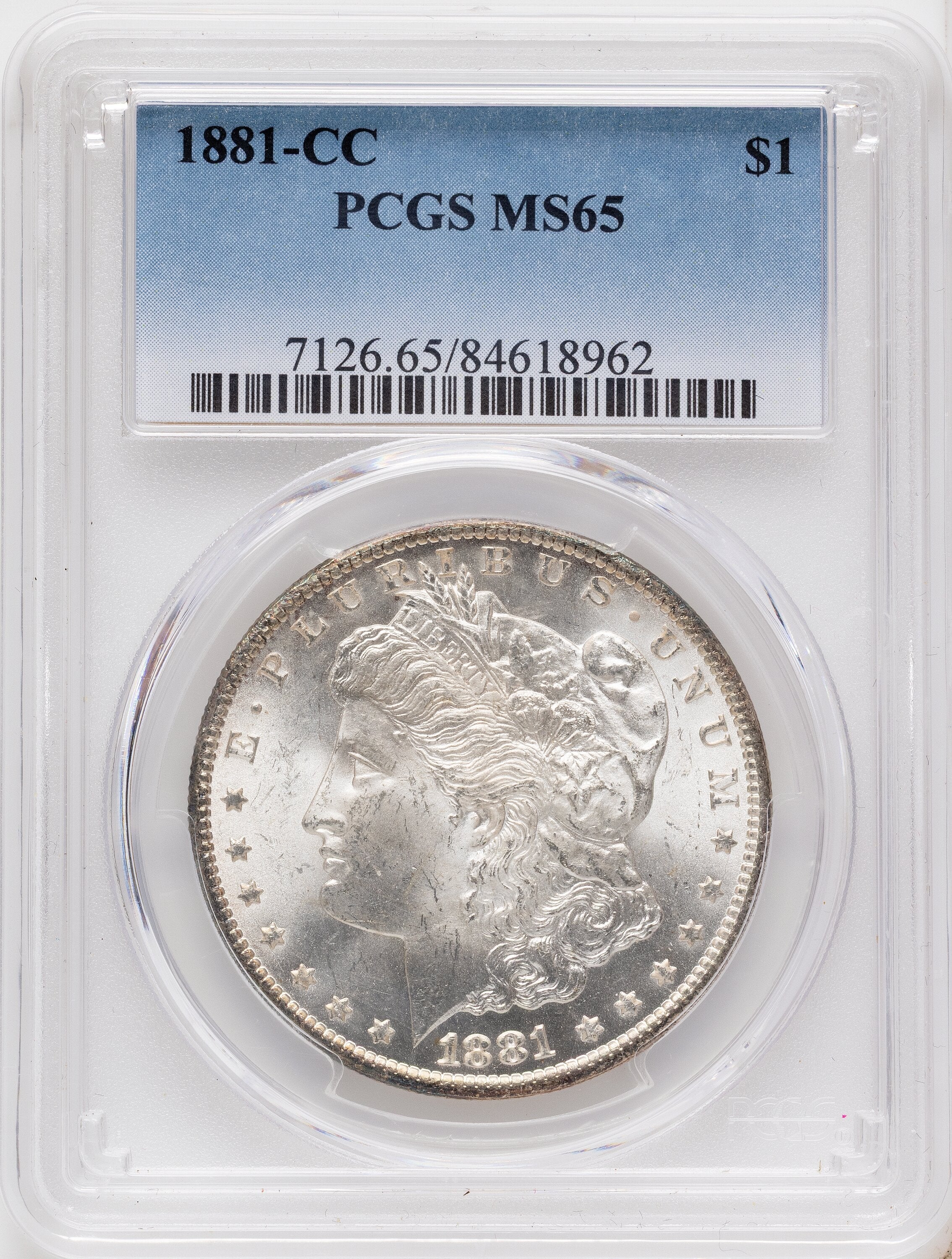 1881-CC Morgan Dollar PCGS MS65
