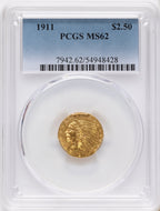 1911 $2.50 Indian Quarter Eagle PCGS MS62
