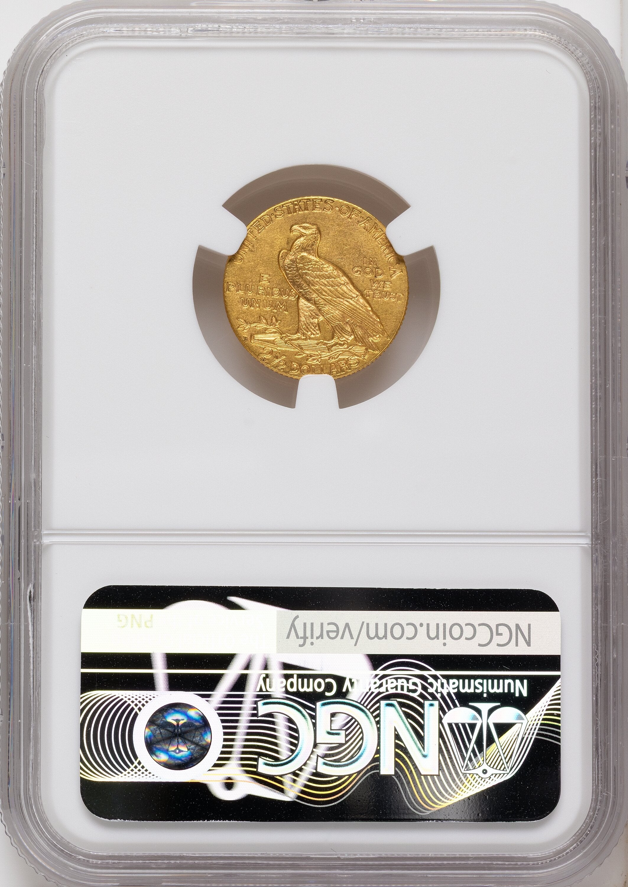 1911-D $2.50 Indian Quarter Eagle NGC MS62