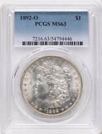 1892-O Morgan Dollar PCGS MS63