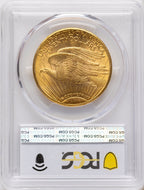 1911-D/D $20 Saint-Gaudens Double Eagle PCGS MS64