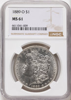 1889-O Morgan Dollar NGC MS61