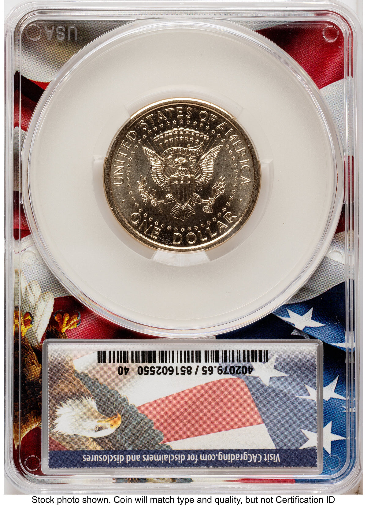 2026 Semiquincentennial President Donald J. Trump $1 Advanced Delivery Ron Drzewucki Flag Core CACG MS65