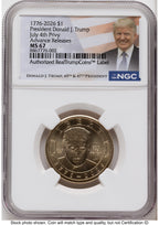 2026 Semiquincentennial President Donald J. Trump $1 (Privy Mark) AR Trump Label NGC MS67