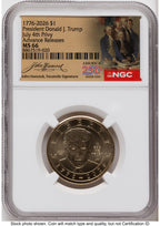 2026 Semiquincentennial President Donald J. Trump $1 (Privy Mark) AR America 250 John Hancock Label NGC MS66