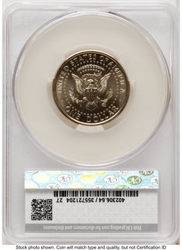 2026 Semiquincentennial President Donald J. Trump $1 (Privy Mark) First Day of Delivery America 250 Eagle with Banner Label CACG MS64