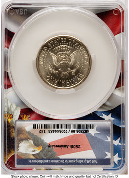2026 Semiquincentennial President Donald J. Trump $1 (Privy Mark) Advanced Delivery Ron Drzewucki Flag Core CACG MS66