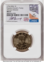 2026 Semiquincentennial President Donald J. Trump $1 AR Jeff Garrett America 250 NGC MS67