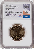 2026 Semiquincentennial President Donald J. Trump $1 AR Jeff Garrett America 250 NGC MS66