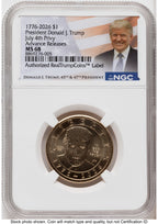 2026 Semiquincentennial President Donald J. Trump $1 (Privy Mark) AR Trump Label NGC MS68