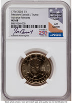 2026 Semiquincentennial President Donald J. Trump $1 AR Jeff Garrett America 250 NGC MS68