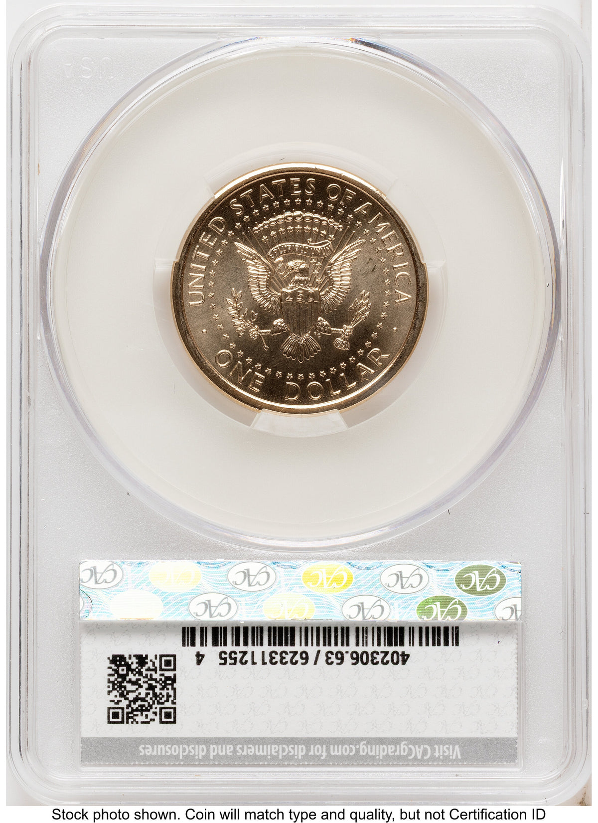2026 Semiquincentennial President Donald J. Trump $1 (Privy Mark) America 250 Eagle with Banner Label CACG MS63