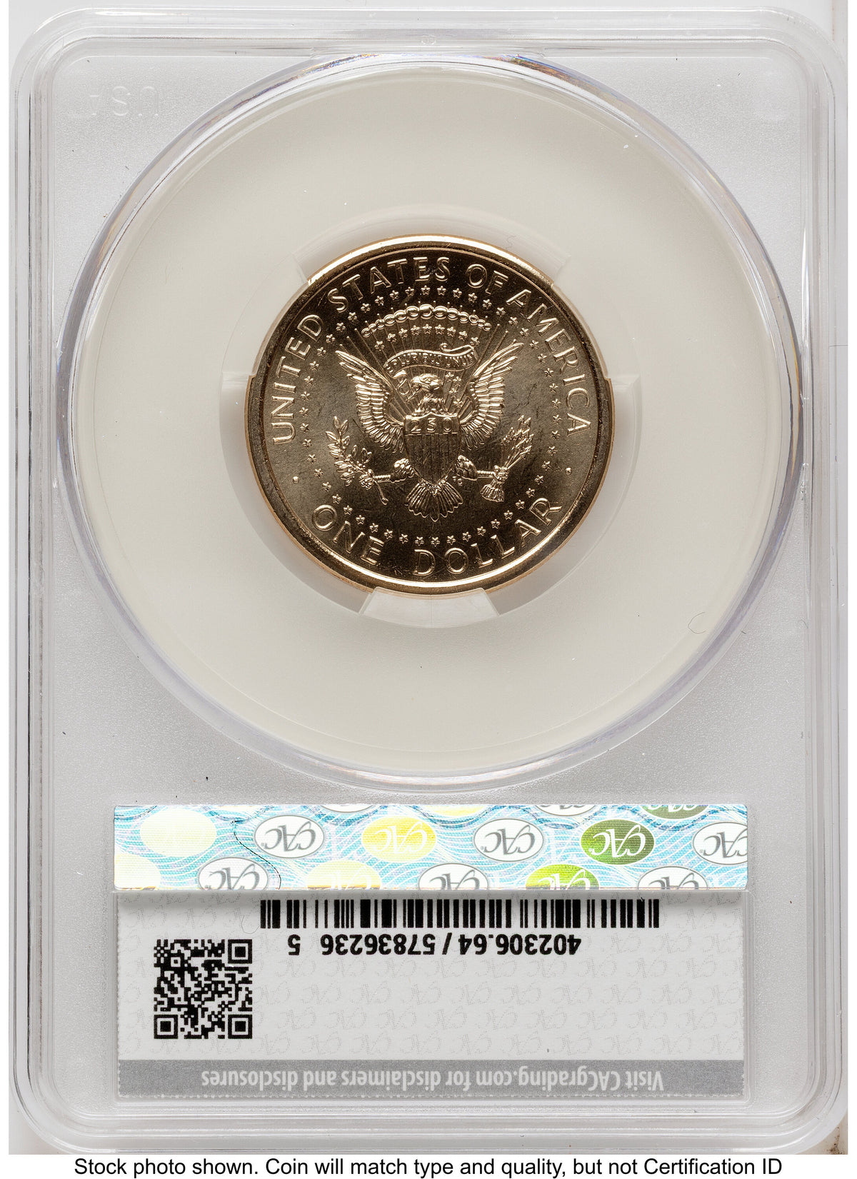 2026 Semiquincentennial President Donald J. Trump $1 (Privy Mark) America 250 Eagle with Banner Label CACG MS64