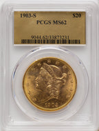 1903-S $20 Liberty Double Eagle PCGS MS62