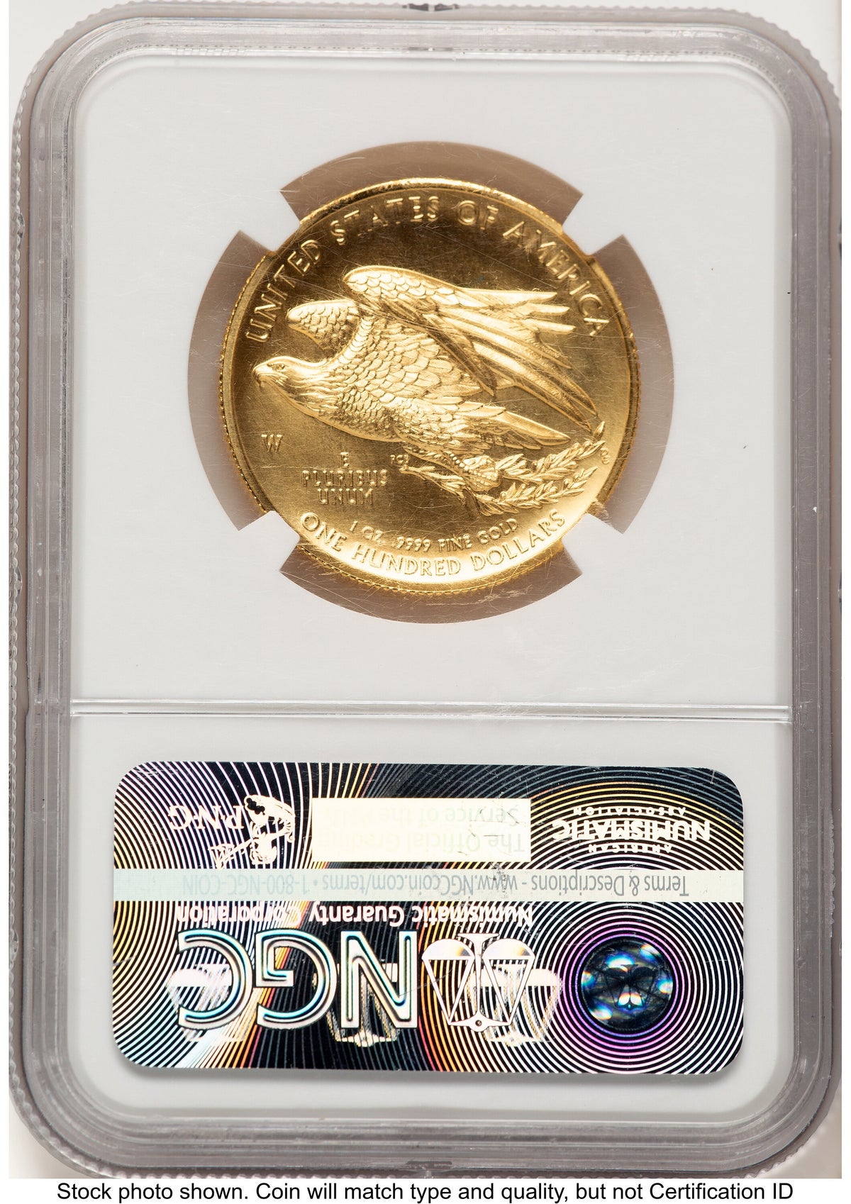 2015-W G$100 American Liberty High Relief Bunting Flag NGC MS70