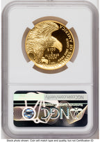 2019-W G$100 American Liberty High Relief Enhanced UC Bunting Flag NGC MS70