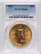 1923 $20 Saint-Gaudens Double Eagle PCGS MS64
