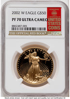 2002-W Proof Gold Eagle 1 oz Red Book NGC PF70