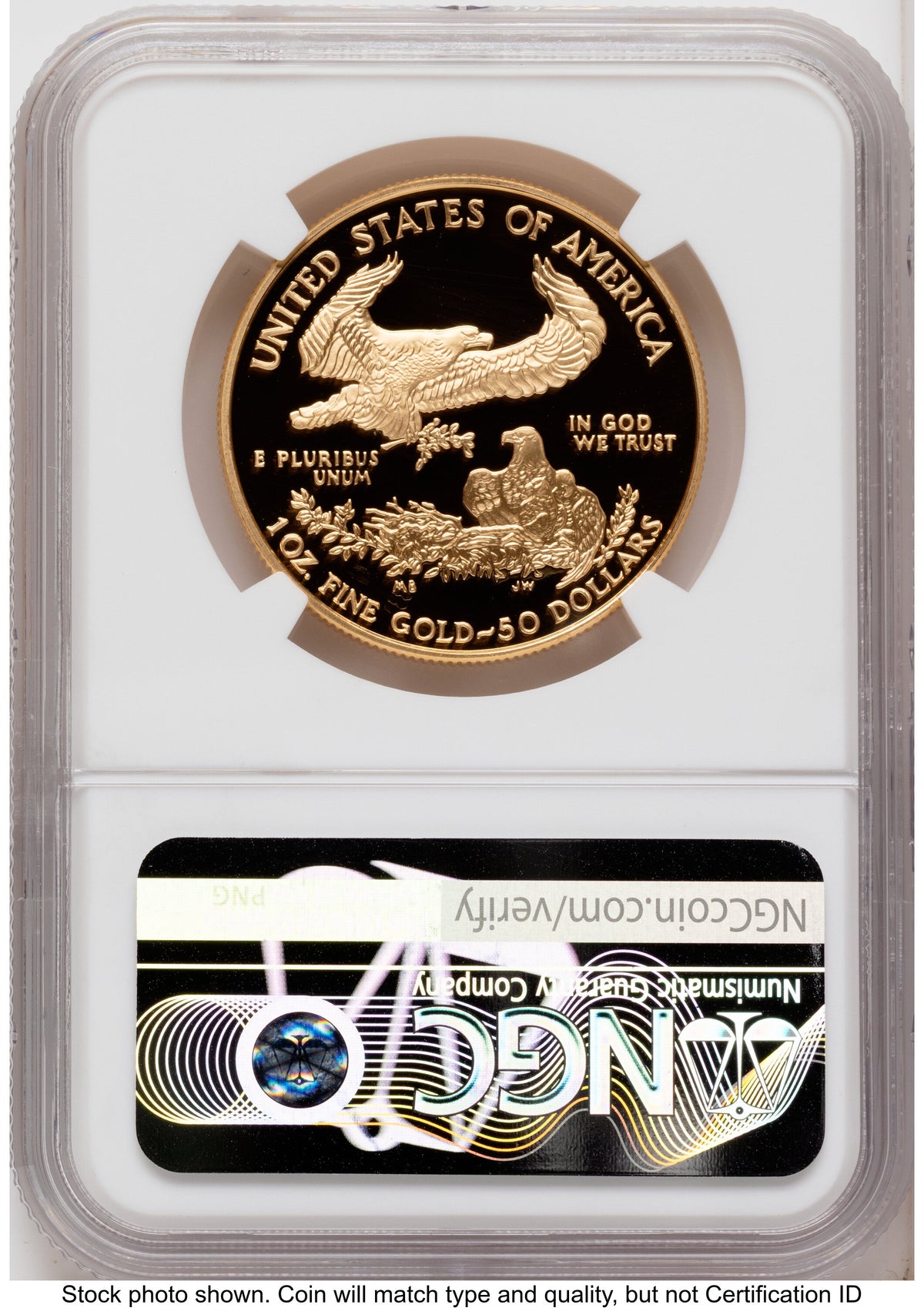 2002-W Proof Gold Eagle 1 oz Red Book NGC PF70