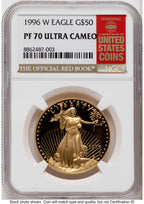 1996-W Proof Gold Eagle 1 oz Red Book NGC PF70