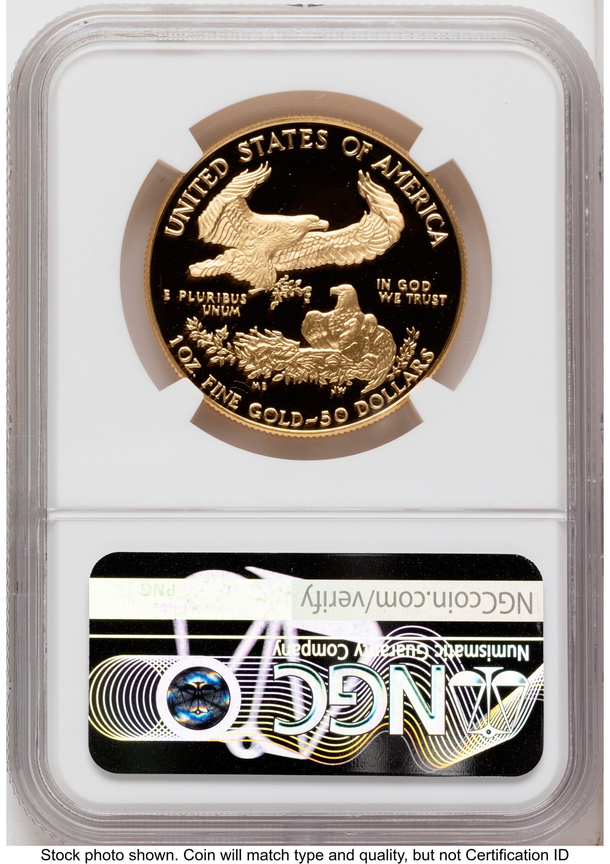 1991-W Proof Gold Eagle 1 oz Red Book NGC PF70