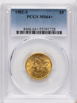 1902-S $5 Liberty Half Eagle PCGS MS64+