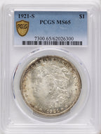 1921-S Morgan Dollar PCGS MS65