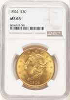 1904 $20 Liberty Liberty Double Eagle NGC MS65 (5440033)