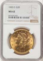 1903-S $20 Liberty Double Eagle NGC MS62