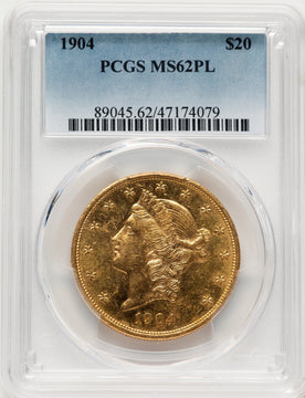 1904 $20 PL Liberty Double Eagle PCGS MS62 (571721046)