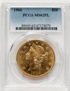 1904 $20 PL Liberty Double Eagle PCGS MS62 (571721046)