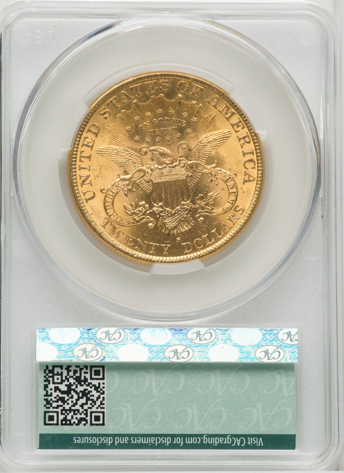 1897-S $20 Liberty Double Eagle CACG MS62