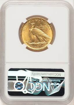 1908 $10 NO MOTTO Indian Eagle NGC MS64