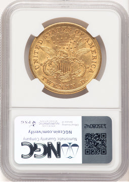 1869-S $20 Liberty Double Eagle NGC AU55 (572285036)